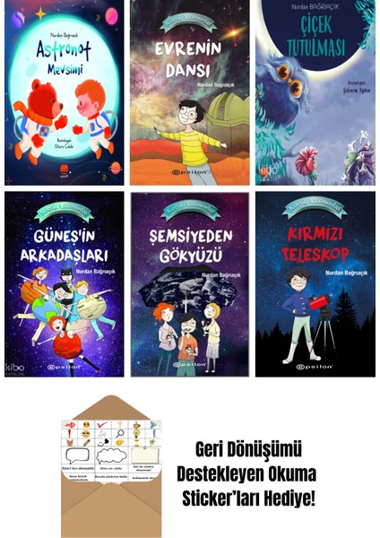 Nurdan Bağrıaçık 6 Kitap Seti + Okuma Sticker'ları