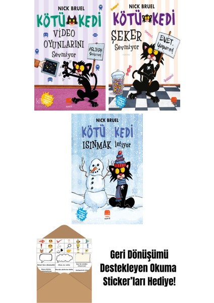 Nick Bruel 3 Kitap Seti + Okuma Sticker'ları