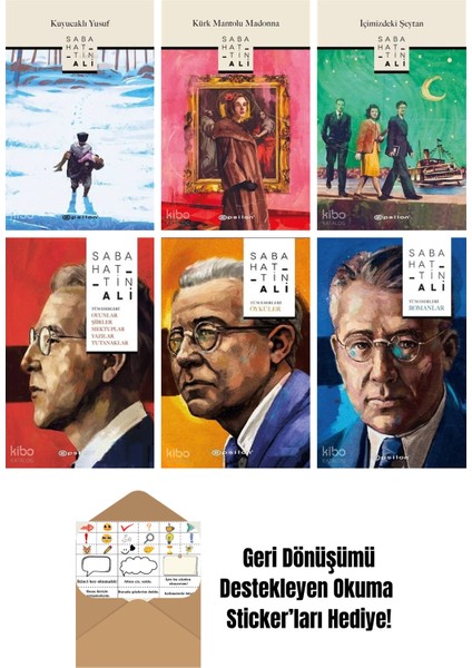 Sabahattin Ali 6 Kitap Seti + Okuma Sticker'ları