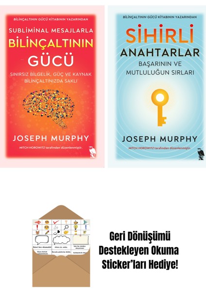 Joseph Murphy 2 Kitap Seti + Okuma Sticker'ları