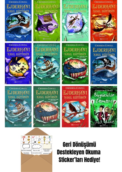 Cressida Cowell 12 Kitap Seti + Okuma Sticker'ları