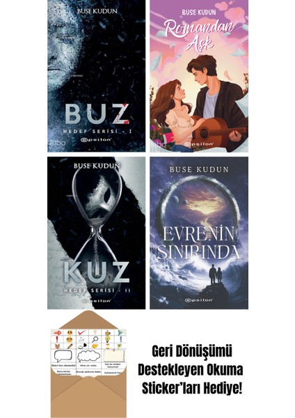 Buse Kudun 4 Kitap Seti + Okuma Sticker'ları