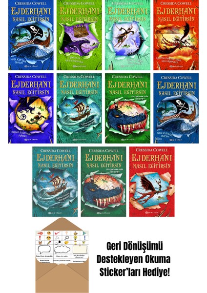 Cressida Cowell 11 Kitap Seti + Okuma Sticker'ları