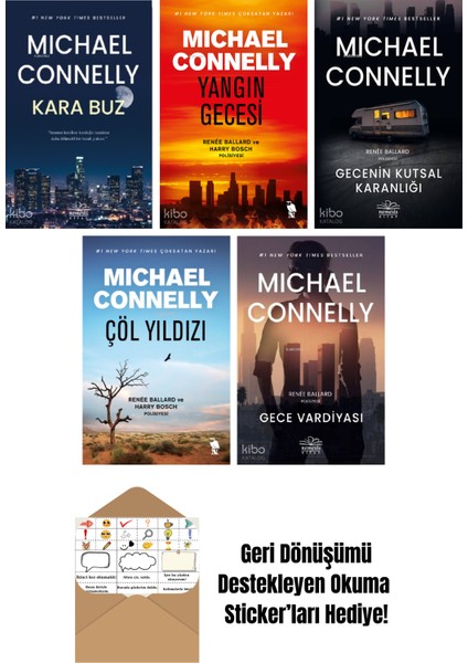 Michael Connelly 5 Kitap Seti + Okuma Sticker'ları