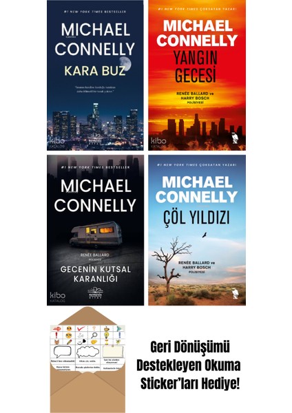 Michael Connelly 4 Kitap Seti + Okuma Sticker'ları
