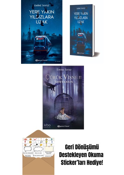 Emine Tavuz 3 Kitap Seti + Okuma Sticker'ları