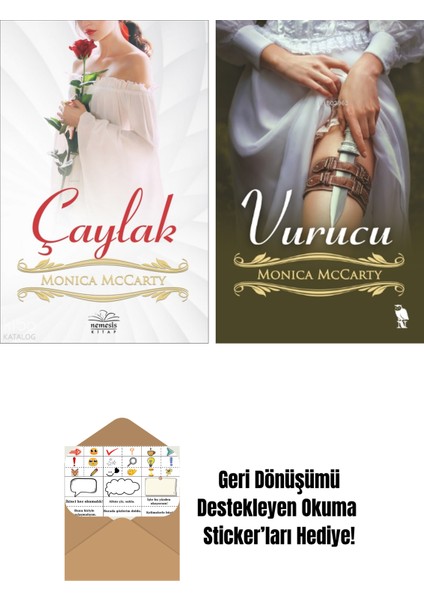 Monica Mccarty 2 Kitap Seti + Okuma Sticker'ları