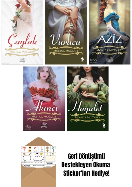 Monica Mccarty 5 Kitap Seti + Okuma Sticker'ları