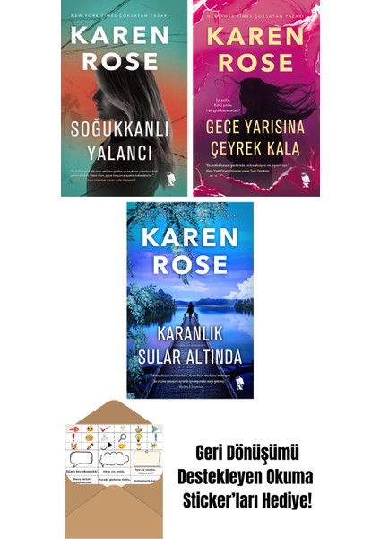 Karen Rose 3 Kitap Seti + Okuma Sticker'ları
