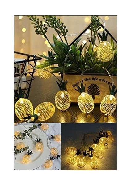 EE34YT1428 Dekoratif Pilli Pine Ananas Pilli Şerit LED Işık, 1 Metre fiyatları