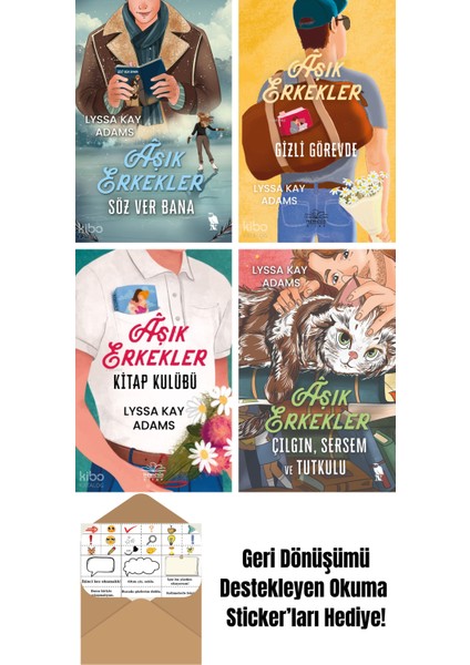 Lyssa Kay Adams 4 Kitap Seti + Okuma Sticker'ları