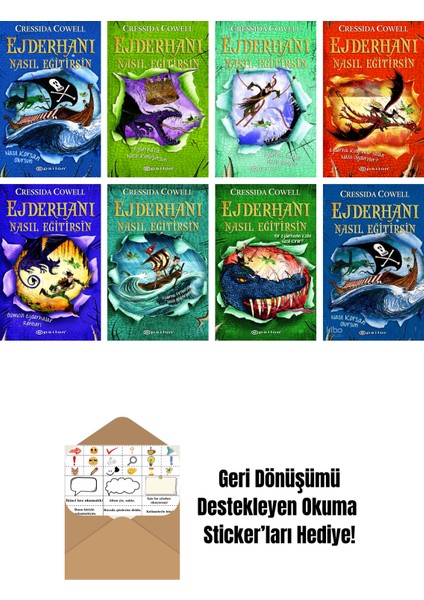 Cressida Cowell 8 Kitap Seti + Okuma Sticker'ları