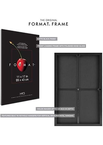 11, 43 cm Format Çerçeve, Siyah, Plastik, Siyah, 28.447999999999997 x 1.524 x 43.687999999999995 cm fiyatları