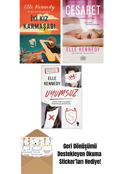 Elle Kennedy 3 Kitap Seti + Okuma Sticker'ları