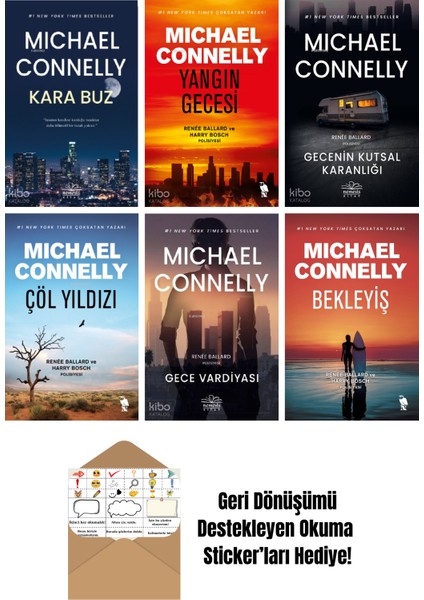 Michael Connelly 6 Kitap Seti + Okuma Sticker'ları