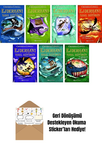 Cressida Cowell 7 Kitap Seti + Okuma Sticker'ları