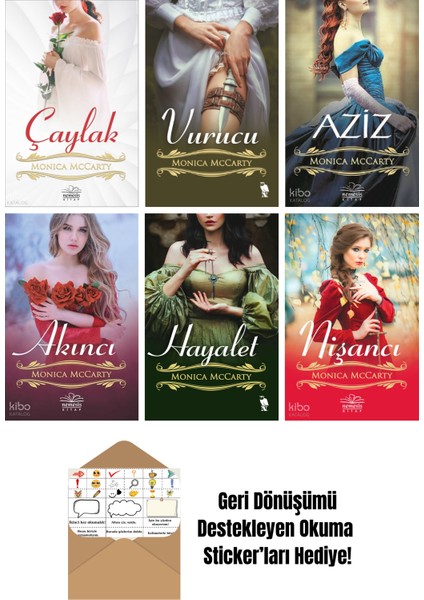 Monica Mccarty 6 Kitap Seti + Okuma Sticker'ları