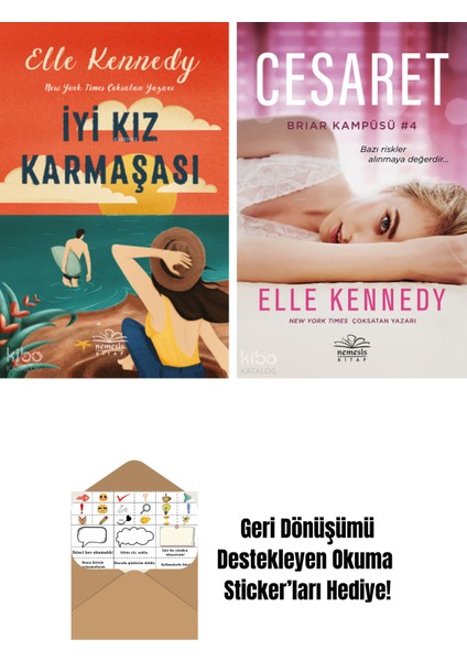 Elle Kennedy 2 Kitap Seti + Okuma Sticker'ları