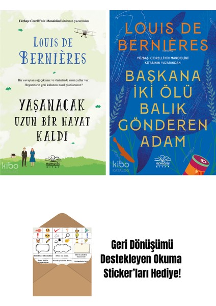 Louis De Bernieres 2 Kitap Seti + Okuma Sticker'ları