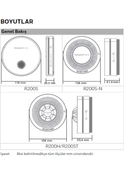 Duman Dedektörü ve Alarmı - 2'li Set -10 Yıl Pil Ömrü modelleri