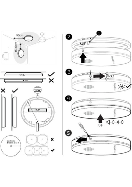 Duman Dedektörü ve Alarmı - 2'li Set -10 Yıl Pil Ömrü fırsatları
