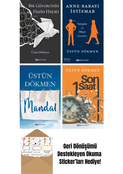 Üstün Dökmen 4 Kitap Seti + Okuma Sticker'ları