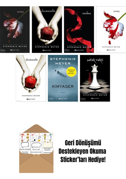 Stephenie Meyer 7 Kitap Seti + Okuma Sticker'ları
