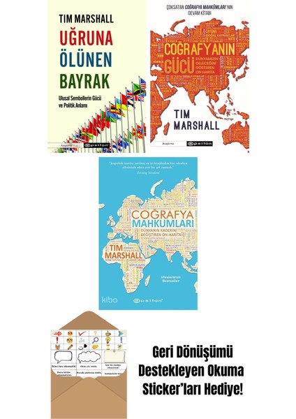 Tim Marshall 3 Kitap Seti + Okuma Sticker'ları