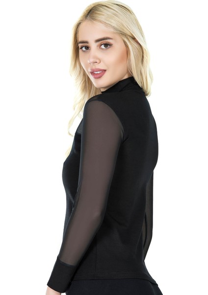 Lesca Balıkçı Yaka Transparan Kadın Tişört 296 fiyatları