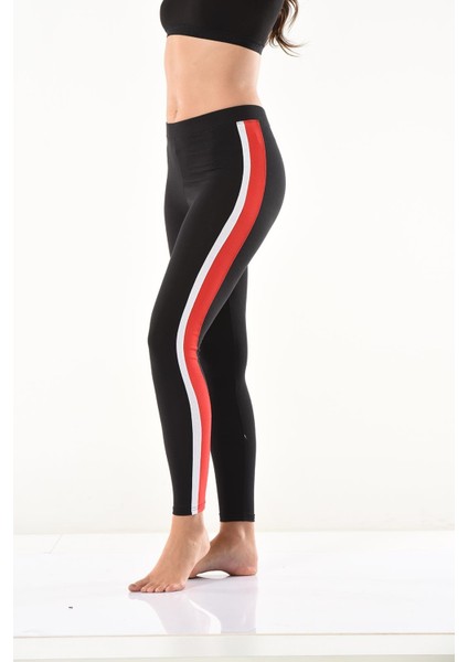 Lesca Şeritli Kadın Tayt 0594