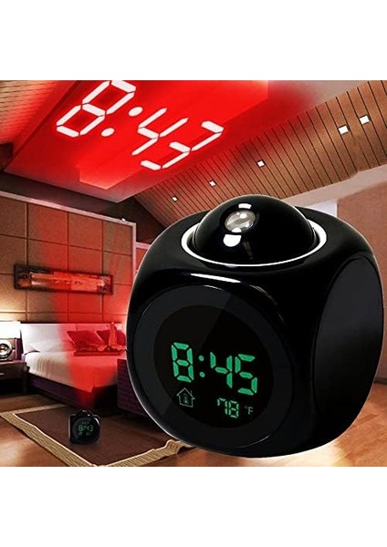 Yansıtmalı Projeksiyon Dijital Termometreli Ingilizce Konuşan Alarmlı Çalar Masa Saati modelleri