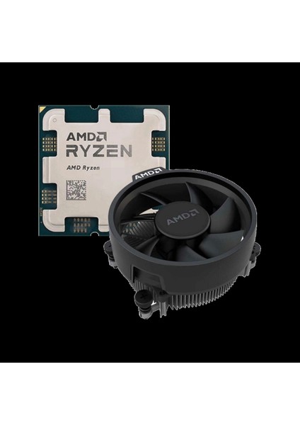 Ryzen 5 7500F 6 Core, 3,7-5.00GHZ, 38MB Cache, 65W, Am5 Soket, Mpk, (Dahili Grafik Yok, Fan Var)