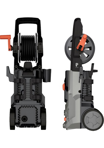 60 Bar Yüksek Basınçlı Bahçe ve Araç Yıkama Makinesi+Tekerlekli +1100W+KÖPÜK Tabancalı+8m Hortumlu
