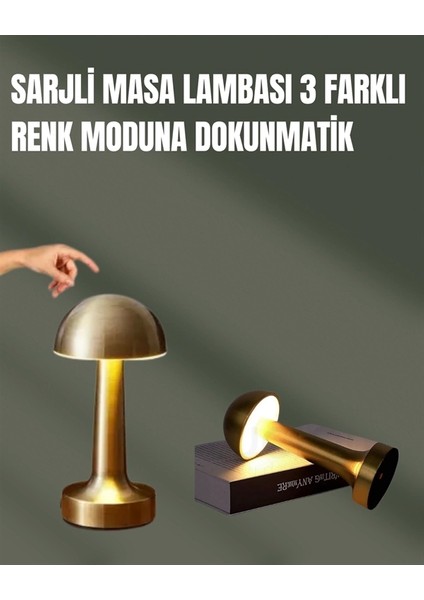 %100 Kademeli Ayarlanabilir Işık – USB Şarjlı Masa Lambası