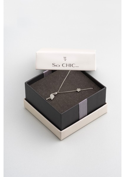 Little Swan 18 Ayar Beyaz Altın Kaplama 45 cm Gümüş Kolye indirimleri