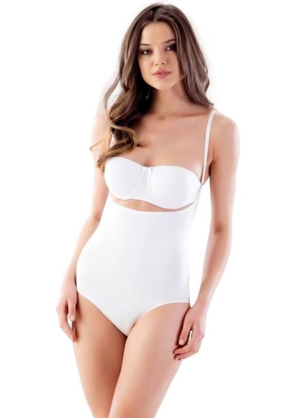 Beyaz Mı Emay 2811 Göğsü Açık Slip Boy Lazer Korse