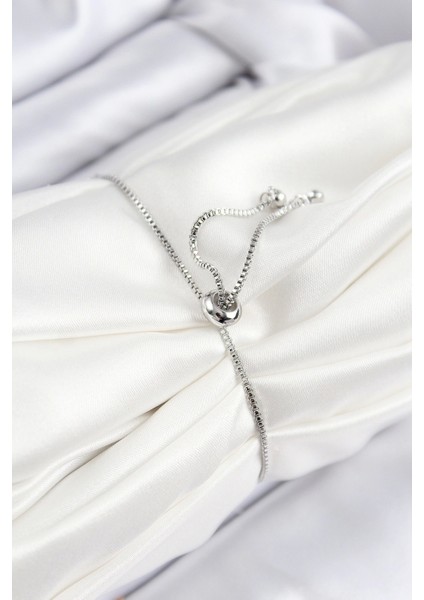 Pirinç Zirkon Taşlı Sıralı Daire Model Gümüş Renk Asansörlü Kadın Bileklik fiyatları