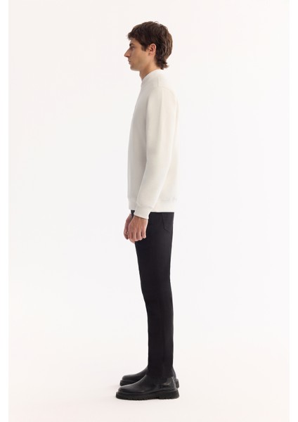Erkek Beyaz Pamuklu Baskılı 3 İplik Şardonlu Regular Fit Sweatshirt A52Y1327 modelleri
