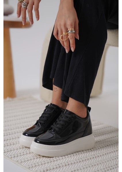 Lauren Kadın Gizli Topuk Siyah Spor Ayakkabı