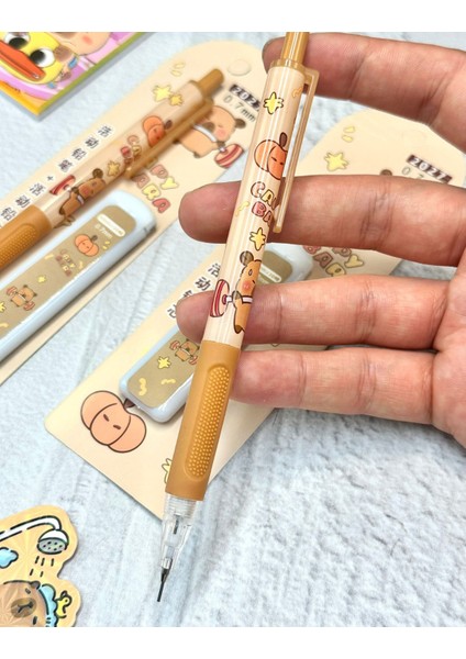 Sevimli Capybara Desenli 0.7 mm Uçlu Versatil Kurşun Kalem Spor indirimleri