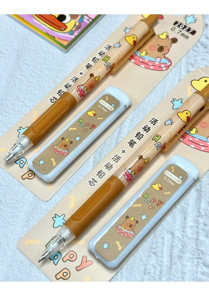 Sevimli Capybara Desenli 0.7 mm Uçlu Versatil Kurşun Kalem Havuz indirimleri