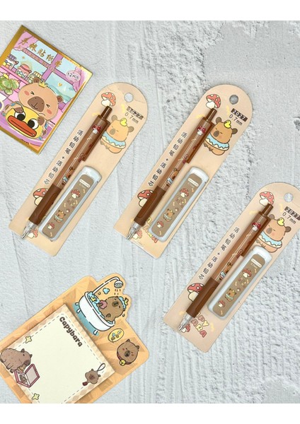 Sevimli Capybara Desenli 0.7 mm Uçlu Versatil Kurşun Kalem Tatil indirimleri