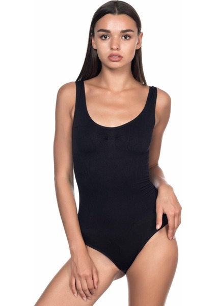 Siyah Mı Emay 1924 Soft Kalın Askıllı Çıtçıtlı Body