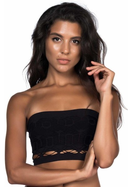 Beyaz Mı Emay 4050 Double Örgü Toparlayıcı Straplez Büstiyer