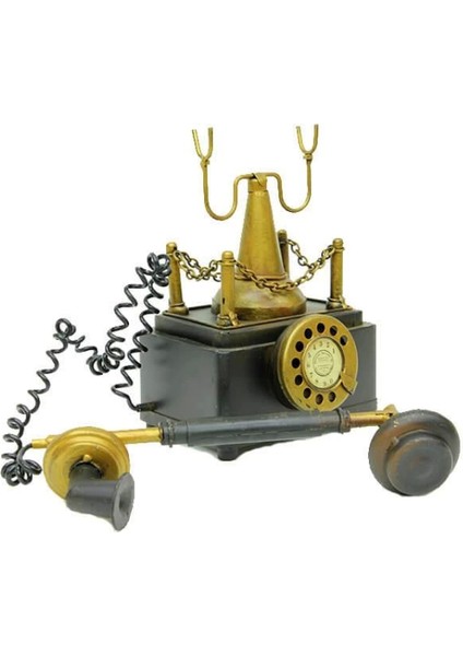 Dekoratif Metal Telefon Kumbaralı Biblo Hediyelik (7272) modelleri