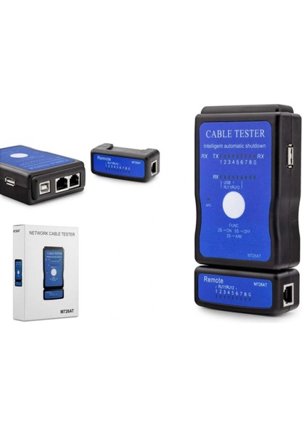 Kablo Test Cihazı RJ11 + RJ45 + RJ12 + USB HDX6512 (7272)