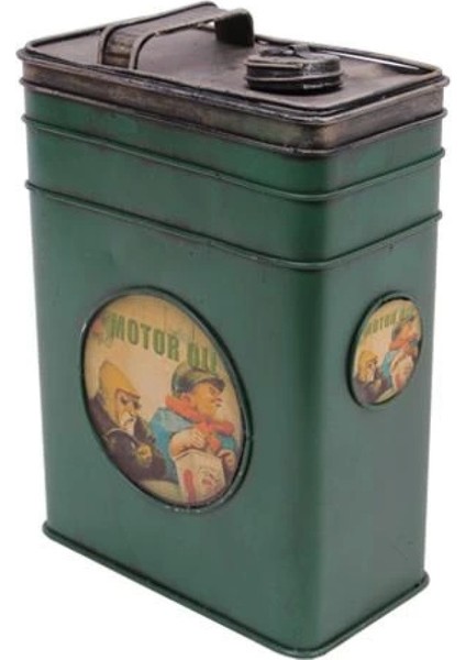 Dekoratif Metal Yakıt Bidonu Kumbaralı Vintage Hediyelik (1180) (7272)