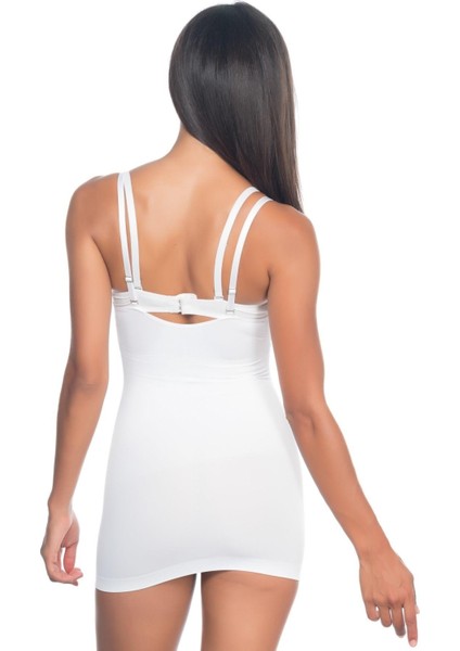 Beyaz Mı Emay 5043 Göğsü Açık Masajlı Korse