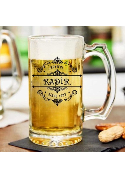 Kişiye Özel Isim ve Yıl Baskılı Cam Bira Bardağı – Hediyelik Tasarım modelleri