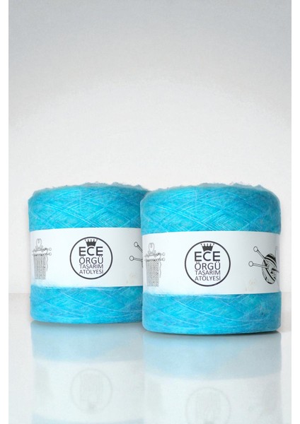 Mavi Tonlarında Cake Angora Örgü Ipi (200 Gr. )